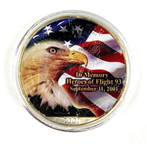 2001 Colorized US Silver American Eagle 1oz Silver Dollar