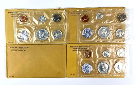 Group of 4 US Mint Philadelphia Coin Proof Sets