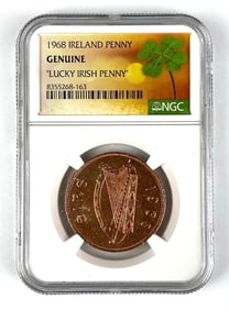 NGC Graded 1968 Ireland Penny