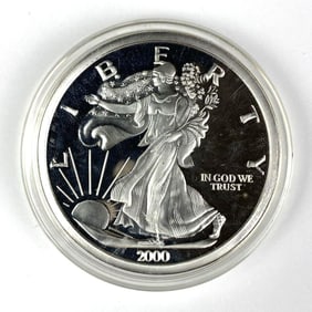 2000 US Silver American Eagle 5 oz .999 Fine Silver Round