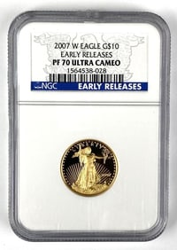 2007 US Mint Gold Eagle $10 1/4 oz NGC Graded PF70 Ultra Cameo