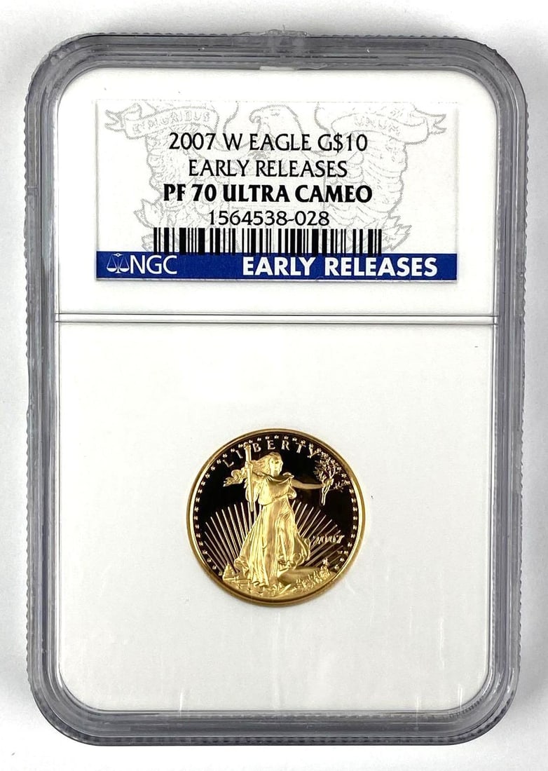 2007 US Mint Gold Eagle $10 1/4 oz NGC Graded PF70 Ultra Cameo (1 of 2)