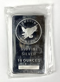 Sunshine Minting Eagle 10 oz .999 Fine Silver Ingot/ Bar