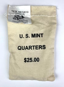 US Mint $25 New Mexico D State Quarter in Original Canvas Bag