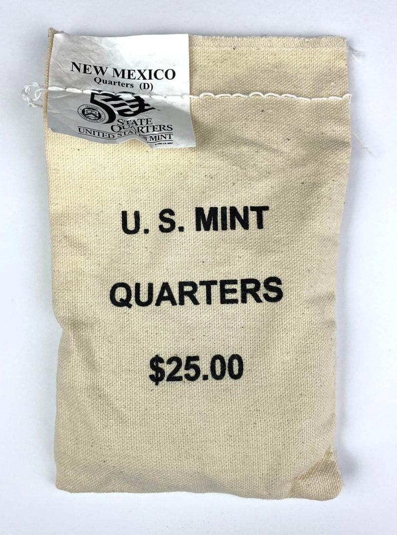 US Mint $25 New Mexico D State Quarter in Original Canvas Bag (1 of 2)