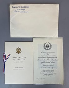 January 20, 1961 John F. Kennedy Inauguration Invitation