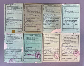 Group of Elvis Presley Secretarial Signed USPS Return to Receipts
