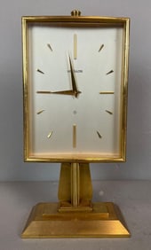 Vintage Jaeger Le Coultre Brass Desk Clock