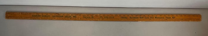 Vintage Nadler Harley Davidson Dealership Advertising 48" Ruler