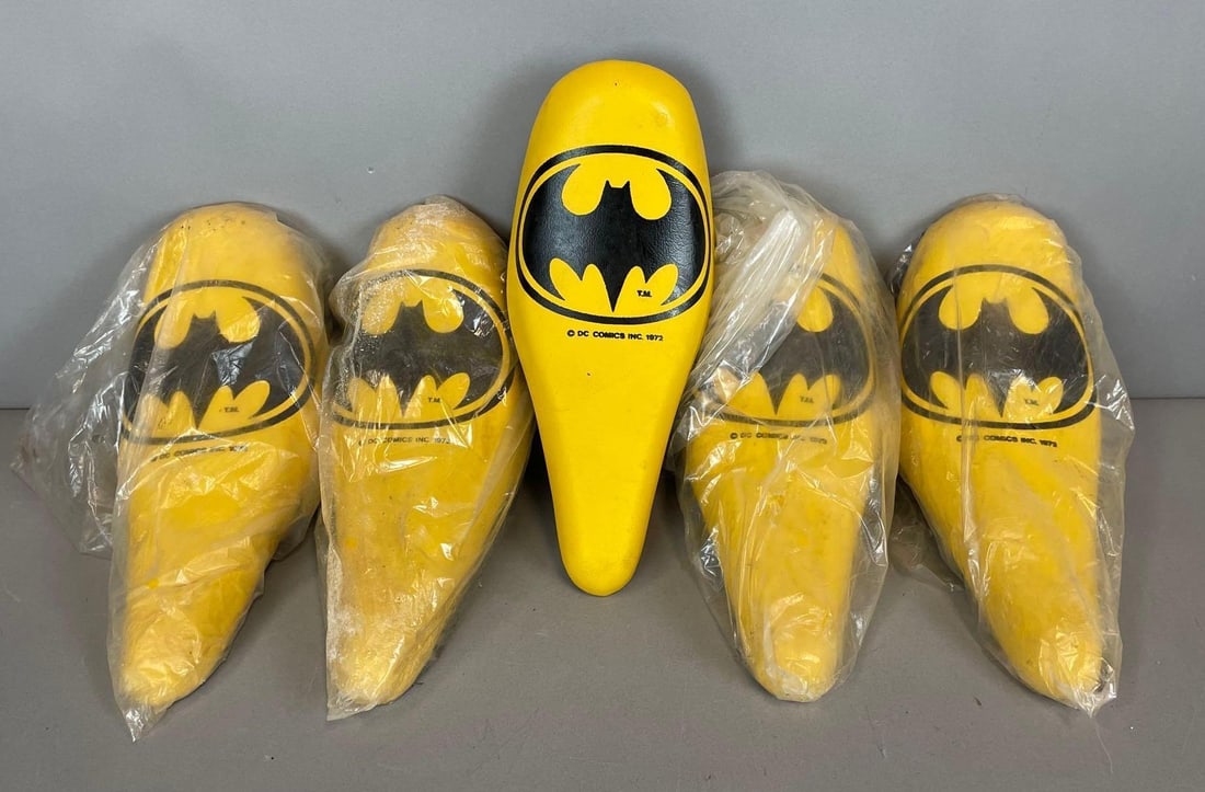 Group of 5 1972 DC Comics Batman Saddle Bicycle Seats (1 of 2)