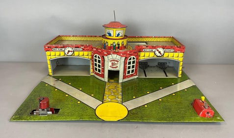 Vintage T. Cohn Tin Litho Superior Airport Playset