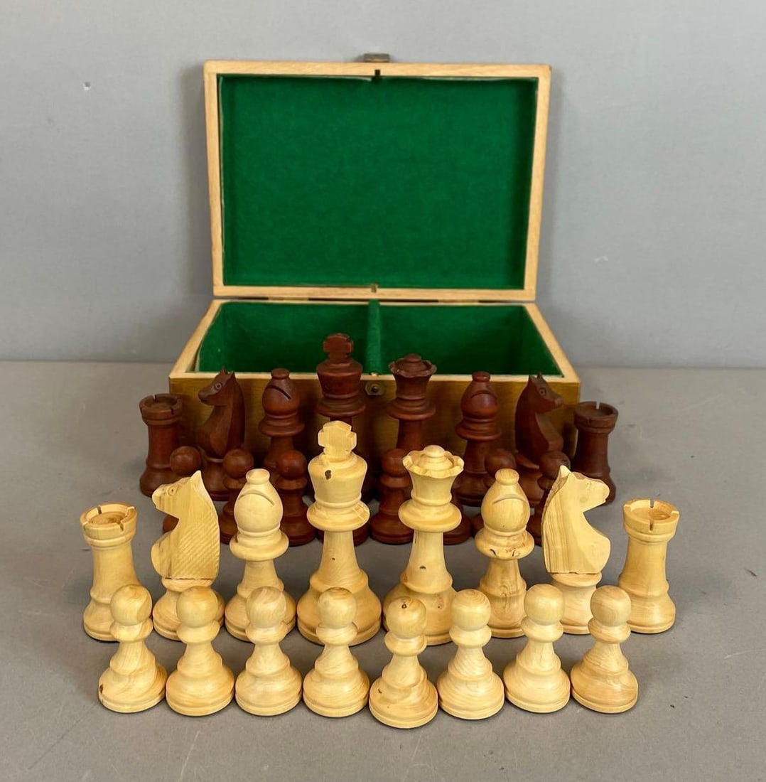 Set of Wood Chess Pieces (1 of 2)