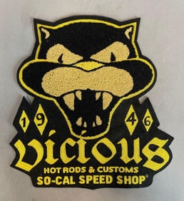 Vicious Hot Rods and Customs So-Cal Speed Shop Embroidered Jacket Patch