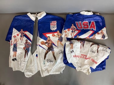 Group of 4 1992 Kelloggs U.S. Olympic Basketball Tyvek Jackets