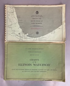 Vintage Army Corps of Engineers Charts of the Illinois Waterway