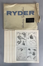 Vintage Ryder Advertising Typographers Biological Illustrations
