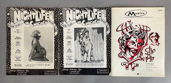 Group of 3 Vintage Erotic Nightlife Magazines