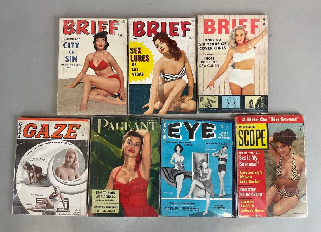 Group of Vintage Pin-Up Magazines (1 of 2)