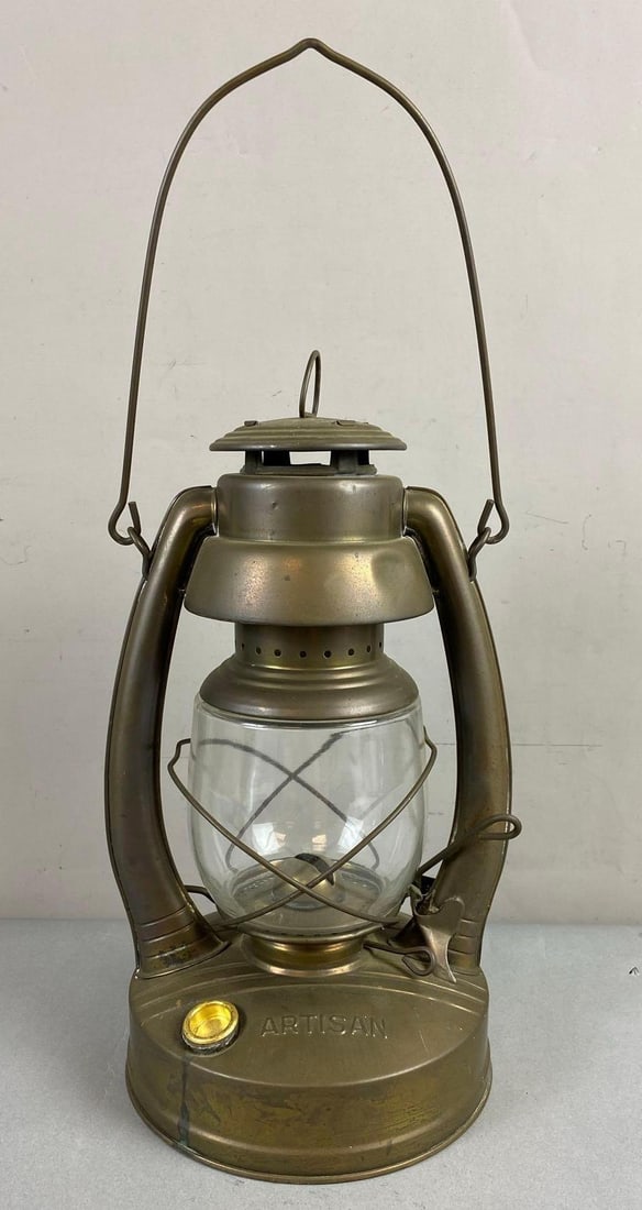 Vintage No. 2 Air Pilot Brass Kerosene Oil Lantern: Made and sold at Gambles Hardware Store. Rare Brass Version Circa 1940’s-1960’s. Measures 13 1/2 inches tall.