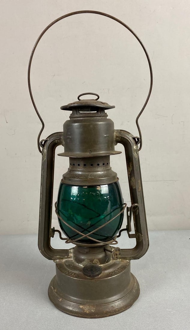 Vintage No. 230 Paul Little Wizard Kerosene Oil Lantern: Date unknown. Measures 12 inches tall. Slight dent on top.