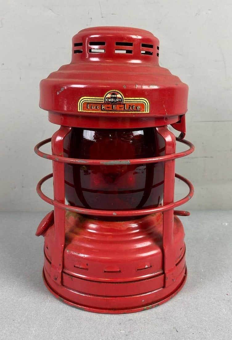 Vintage Embury Luck E Lite Emergency Kerosene Oil Lantern (1 of 4)