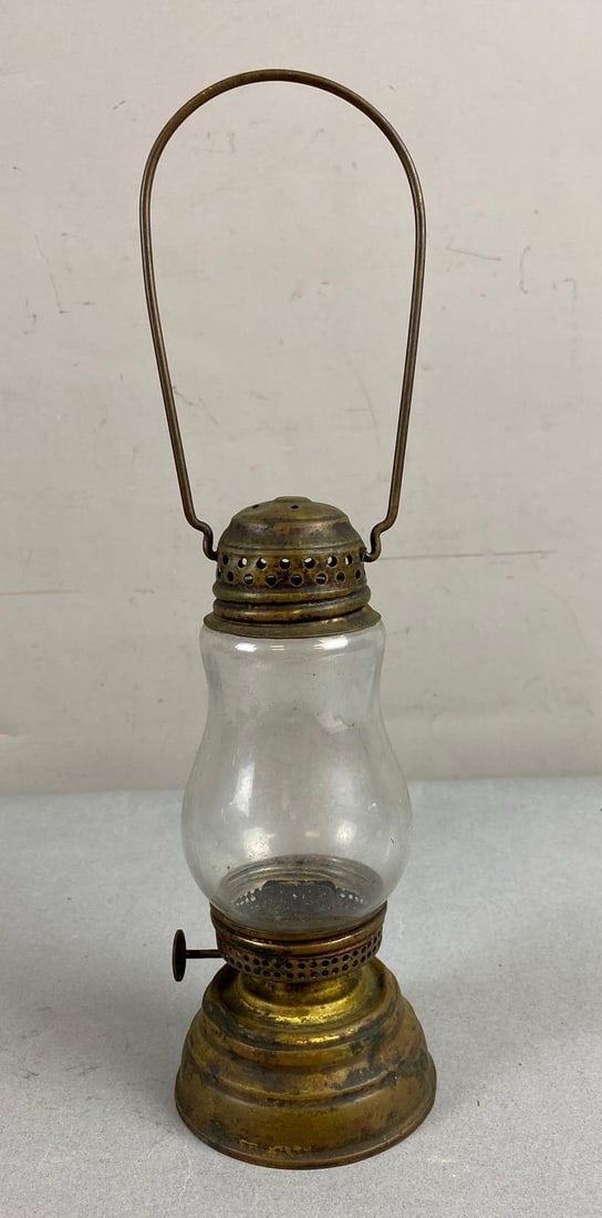 Vintage Little Gem Kerosene Oil Lantern: Circa 1900’s-1920’s. Measures 7 1/2 inches tall. Brass build.