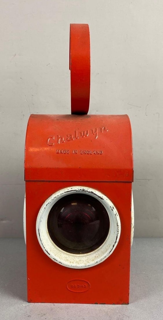 Vintage Chalwyn 3 Reflector lens Hanging Kerosene Oil Lantern: Circa 1930’s-1940’s. Made in England. Measures 15 inches tall.