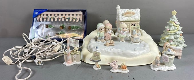 Group of 12 1996 Precious Moments Ceramic Figurines and More