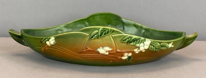 Vintage Roseville Pottery Snowberry Console Bowl