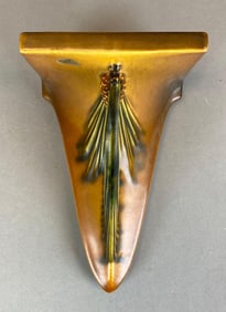 Vintage Roseville Pottery Pine Cone Wall Shelf