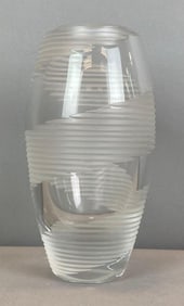 Vintage Cut Crystal Spiral Vase
