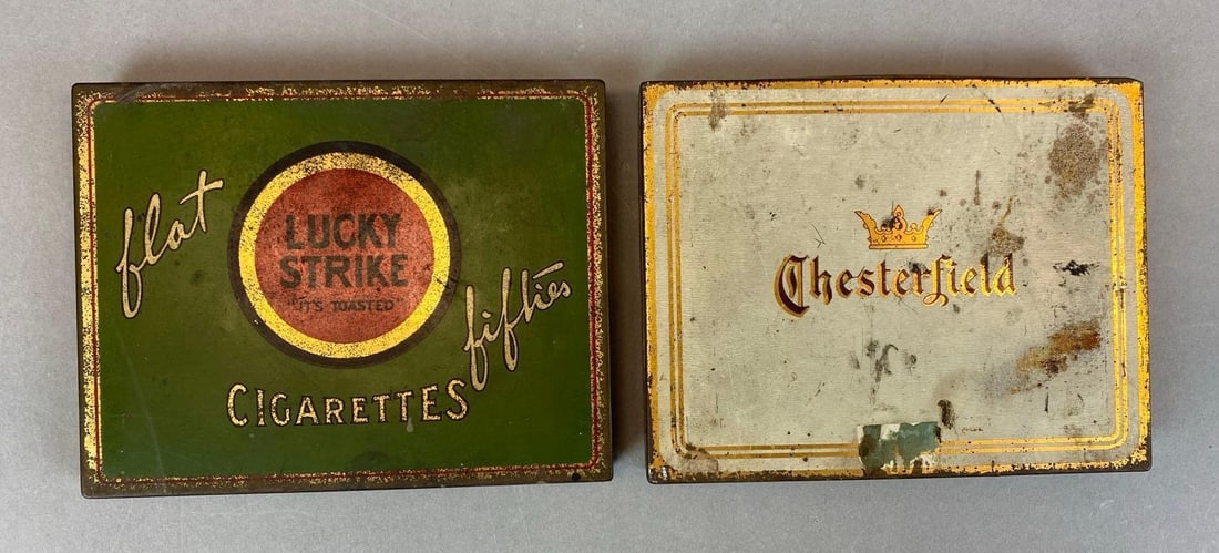 Group of 2 Vintage Cigarette Advertising Tins (1 of 3)