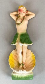 Vintage Hula Hula Girl Chalkware Figurine