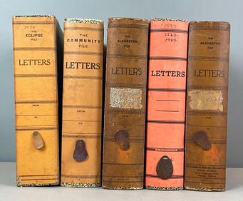 Group of 5 Vintage Letter File Boxes