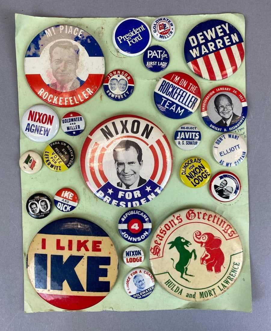 Group of Vintage US Political Buttons (1 of 3)