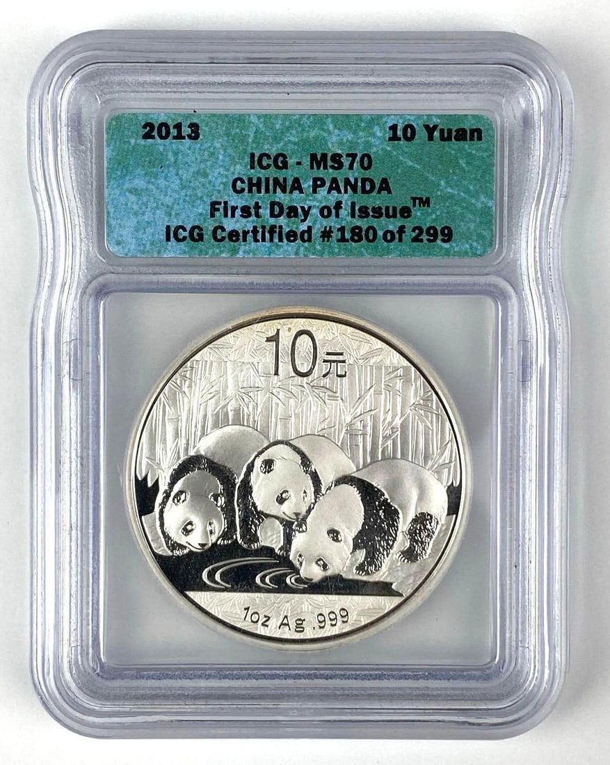2013 China 10 Yuan Panda IGC Graded MS70 (1 of 2)