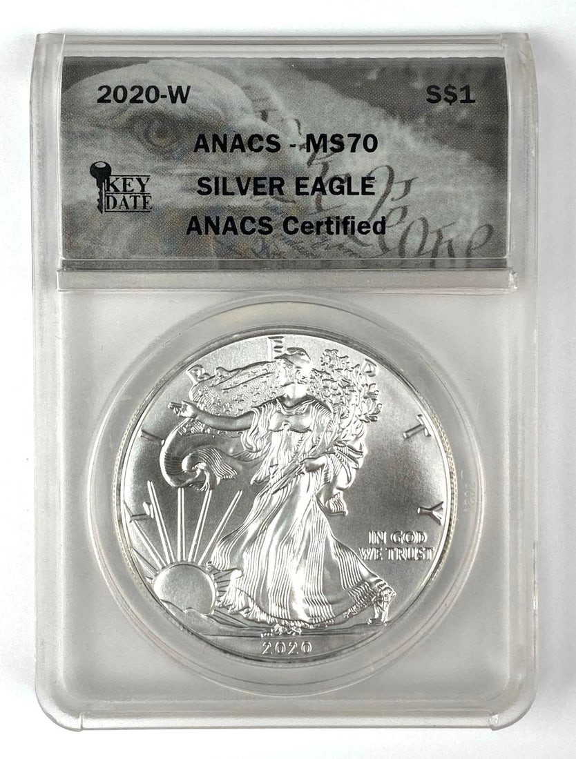 2020 W American Silver Eagle $1 ANACS Graded MS70 (1 of 2)