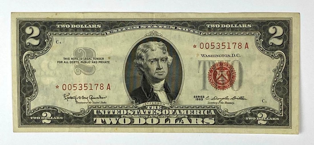 1963 Series $2 Red Seal Note (1 of 2)
