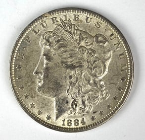 1884 US Morgan Silver Dollar