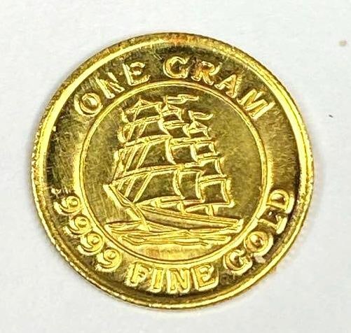 Monarch Precious Metals Clipper Ship 1 Gram .999 Fine Gold Round: Monarch Precious Metals Clipper Ship 1 Gram .999 Fine Gold Round