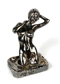 J. CM Nude Woman in Water 6.18 oz .999 Fine Silver Figure