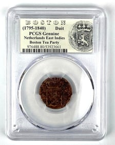 1795-1840 Netherlands East Indies Boston Tea Party Duit PCGS Graded Genuine