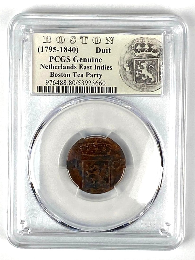 1795-1840 Netherlands East Indies Boston Tea Party Duit PCGS Graded Genuine (1 of 2)