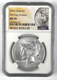 2023 US Peace Silver Dollar NGC Graded MS70