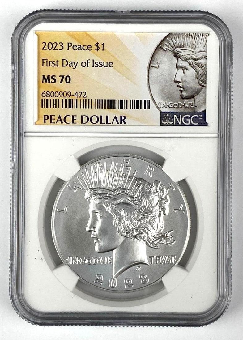 2023 US Peace Silver Dollar NGC Graded MS70 (1 of 2)