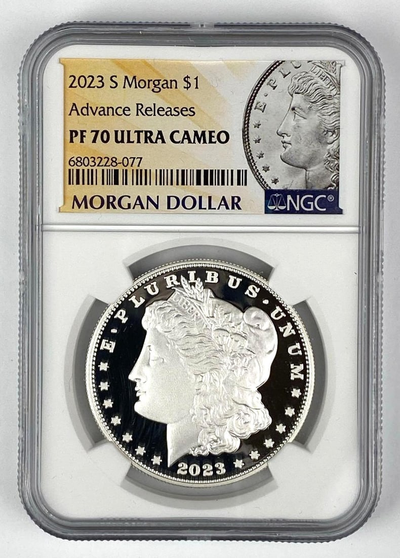 2023 S US Morgan Silver Dollar NGC Graded PF70 Ultra Cameo (1 of 2)