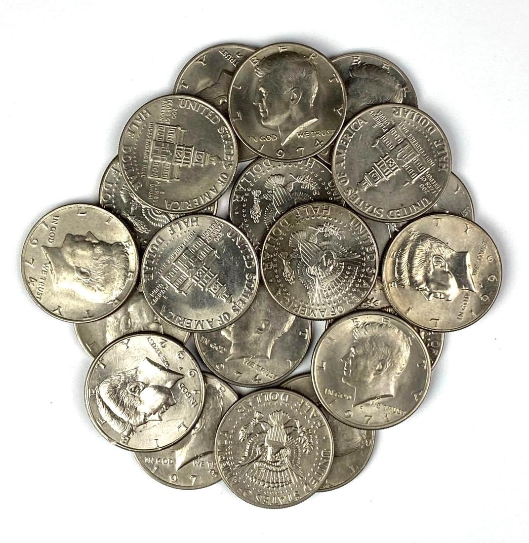 Group of 20 US Kennedy Half Dollars (1 of 1)