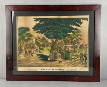 Antique Currier and Ives Home in the Country (Summer) Lithograph