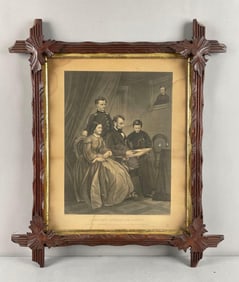 Antique John Dainty President Lincoln and Family Lithograph