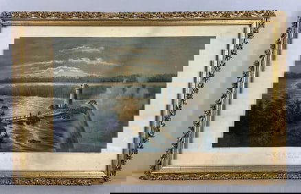 Antique Currier and Ives Niagara Falls from Goat Island Lithograph